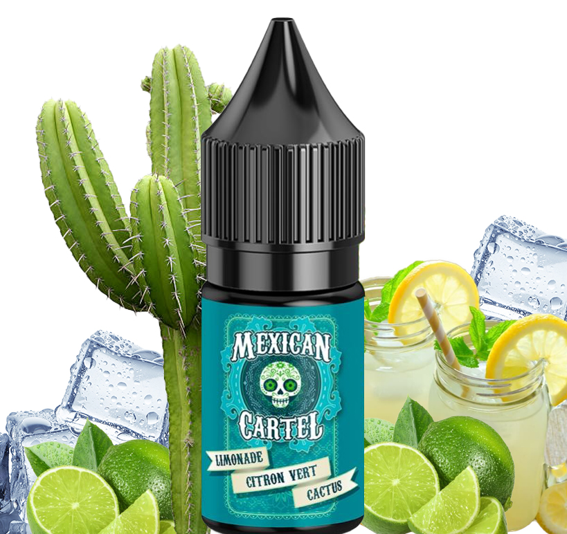 Flacon 10ml de mexican cartel Limonade citron vert et cactus e liquide frais et désaltérant.